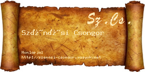 Szénási Csongor névjegykártya