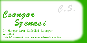 csongor szenasi business card