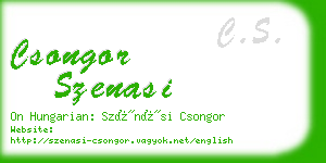 csongor szenasi business card